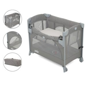 Cuna colecho Bebe Joie Kubbie Gris