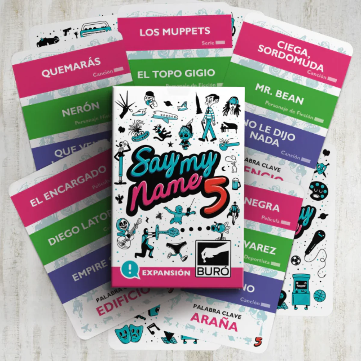 Juego De Cartas Say My Name 5 Expansión Buró - Imagen 3