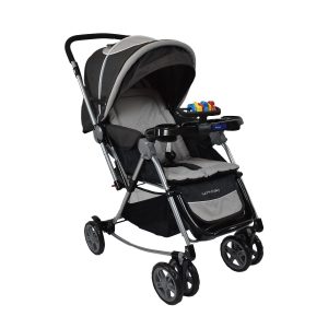 Coche Mecedora Bebé Happy Baby Logan Gris