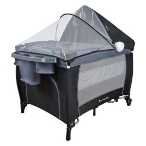 Corral Cuna Mecedora Bebé Premium Baby Napoles Negro