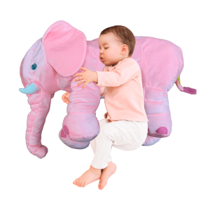 Peluche almohada 60cm Elefante Kisses P13003 Rosa