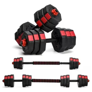 Mancuernas Ajustables 10 Kg + Barra
