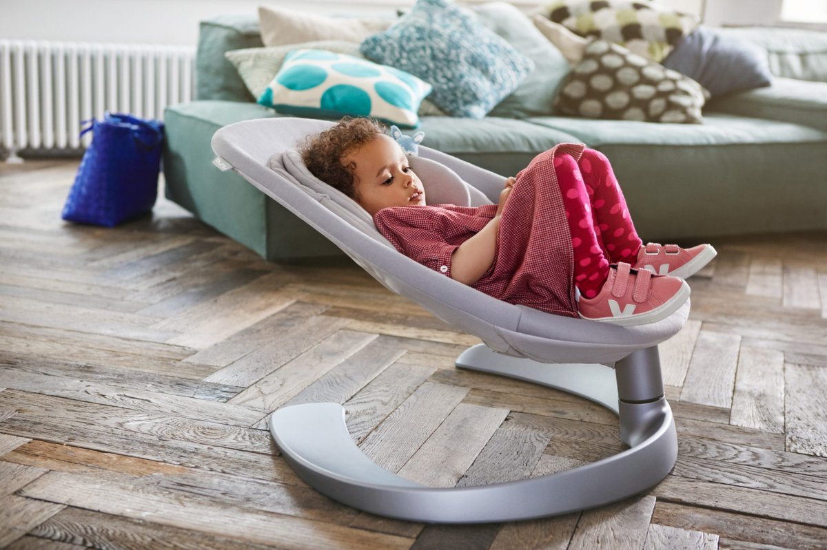 Silla Mecedora Bebe Nuna Leaf Grow Granite - Imagen 4