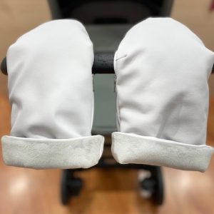 Manoplas para carritos de bebé piel gris